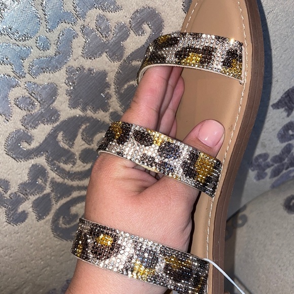 SOLD🆕STEVE MADDEN Bling leopard slides Sz8.5 - Picture 5 of 5